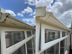Window Frames Before & After Cleaning