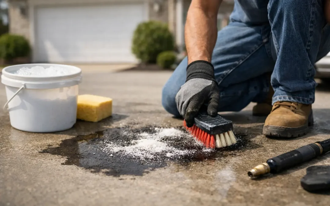 How to Remove Driveway Oil Without Damaging It