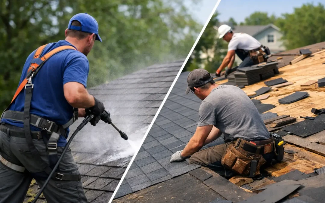 Roof Cleaning Versus Roof Replacement Costs